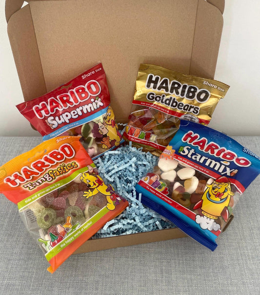 Haribo Candy Selection Gift Box: Starmix, Tangfastics, Goldbears, Supermix