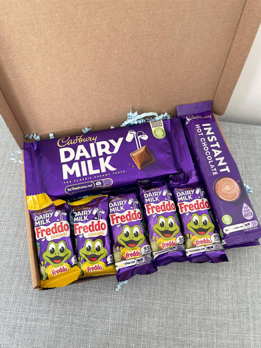 Dairy Milk Chocolate Letterbox Gift: Freddo & Hot Chocolate Box