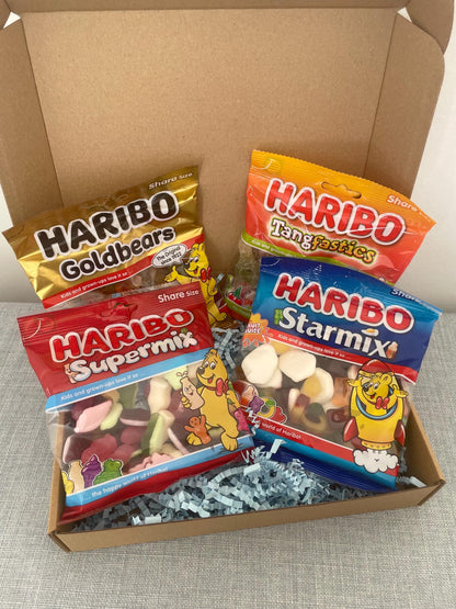 Haribo Candy Selection Gift Box: Starmix, Tangfastics, Goldbears, Supermix