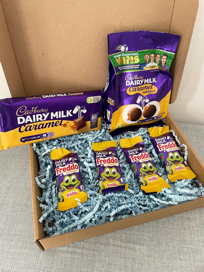 Caramel Cadbury Chocolate Gift Box: Dairy Milk Treats | Freddos, Buttons and Bar | Christmas Chocolate Gifts | Present Box | Birthday