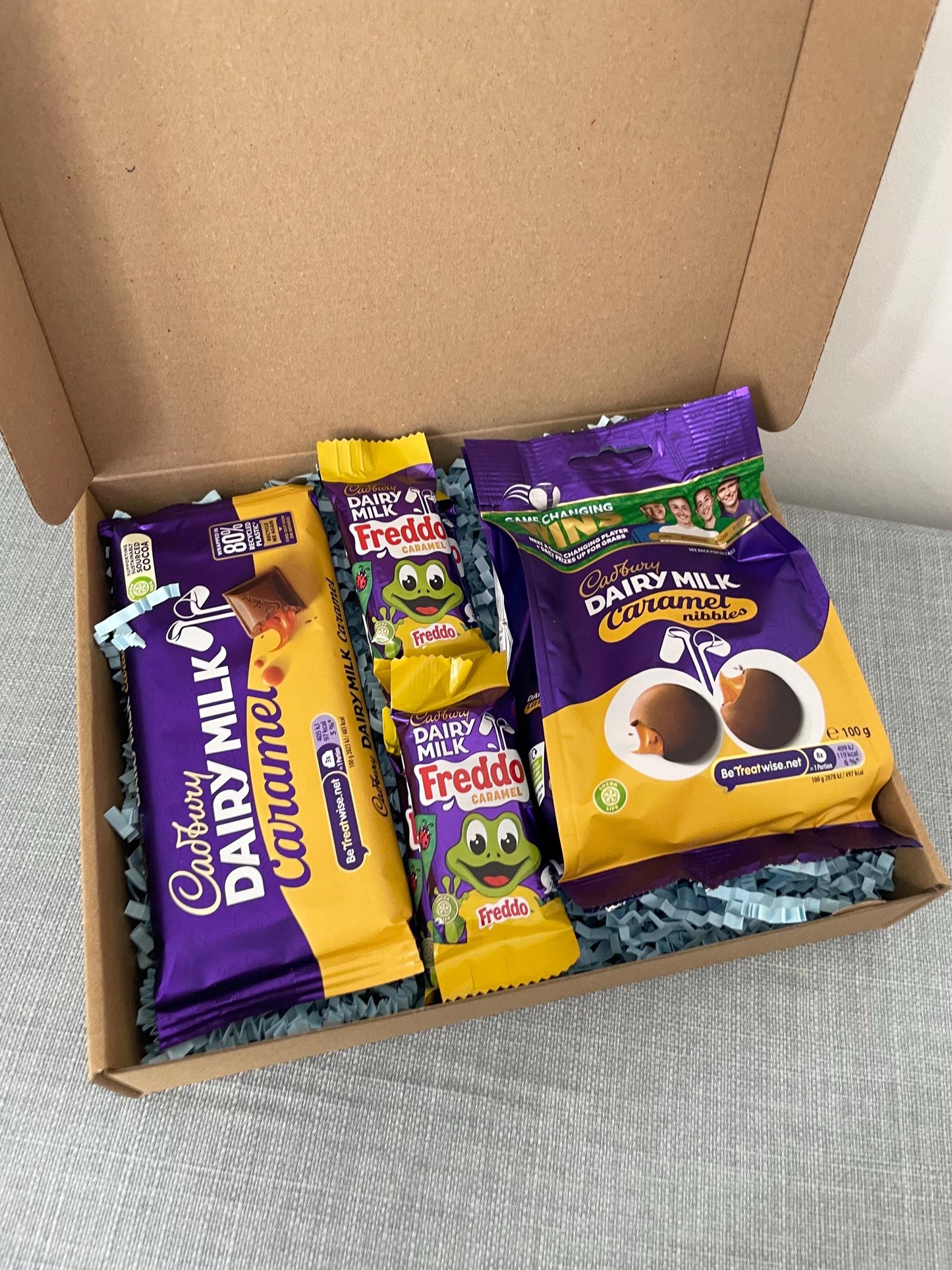Caramel Cadbury Chocolate Gift Box: Dairy Milk Treats | Freddos, Buttons and Bar | Christmas Chocolate Gifts | Present Box | Birthday