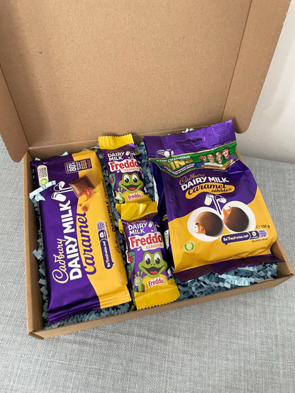Caramel Cadbury Chocolate Gift Box: Dairy Milk Treats | Freddos, Buttons and Bar | Christmas Chocolate Gifts | Present Box | Birthday