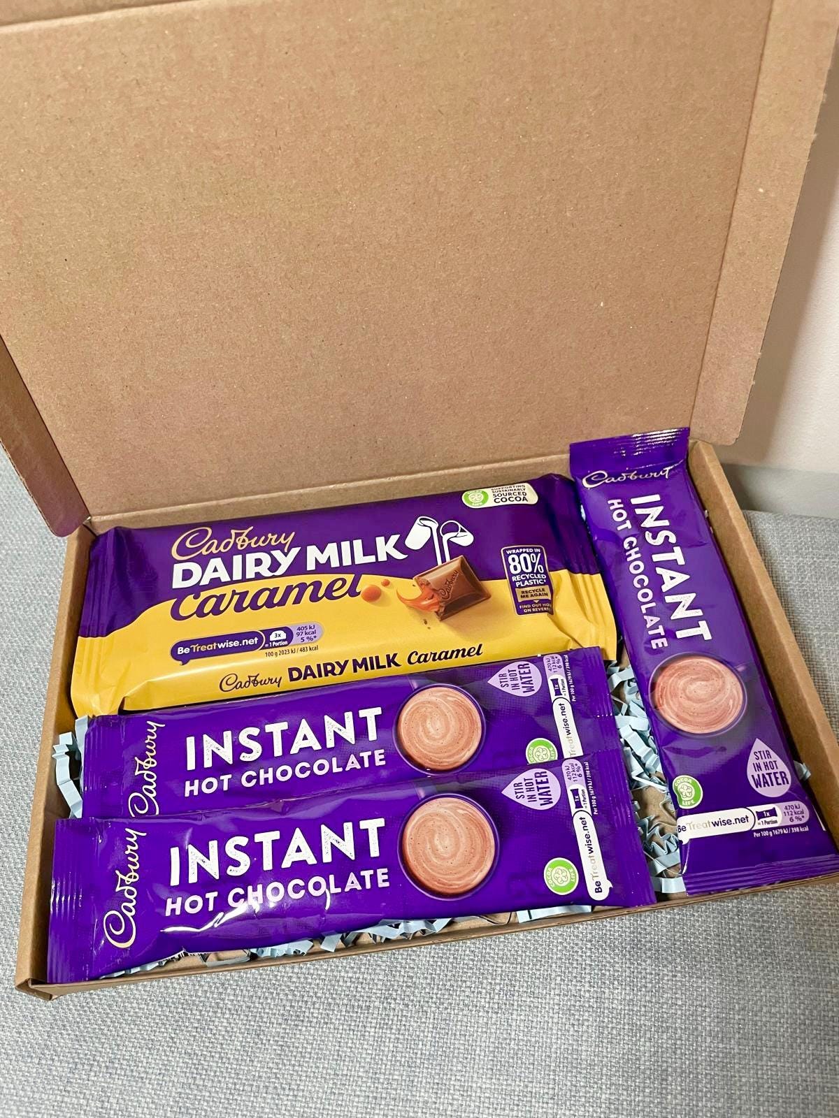 Cadbury Caramel & Hot Chocolate Gift Box | Chocolate Lover Gift | Cosy Night In Treat Box | Cadbury Treat Set | Letterbox Gift Box