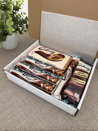 Galaxy Ripple & Smooth Chocolate Gift Box UK | Postal Chocolate | Hot Chocolate Gift with Personalised Card | Birthday Thank You Gift - Giftley