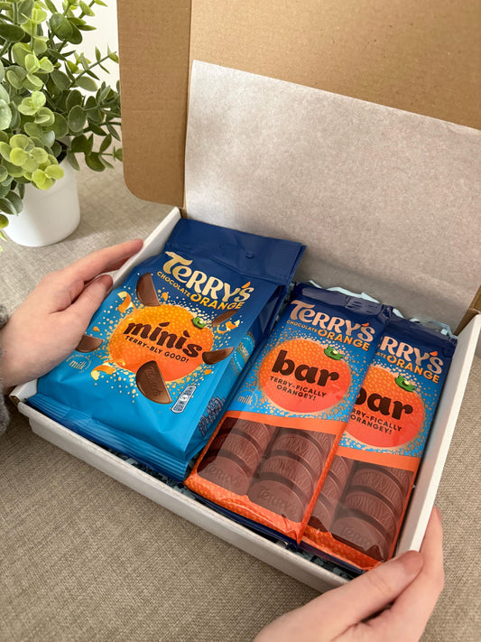 Terry’s Chocolate Orange Gift Box UK | Postal Chocolate Gift with Personalised Card | Birthday Thank You Gift - Giftley