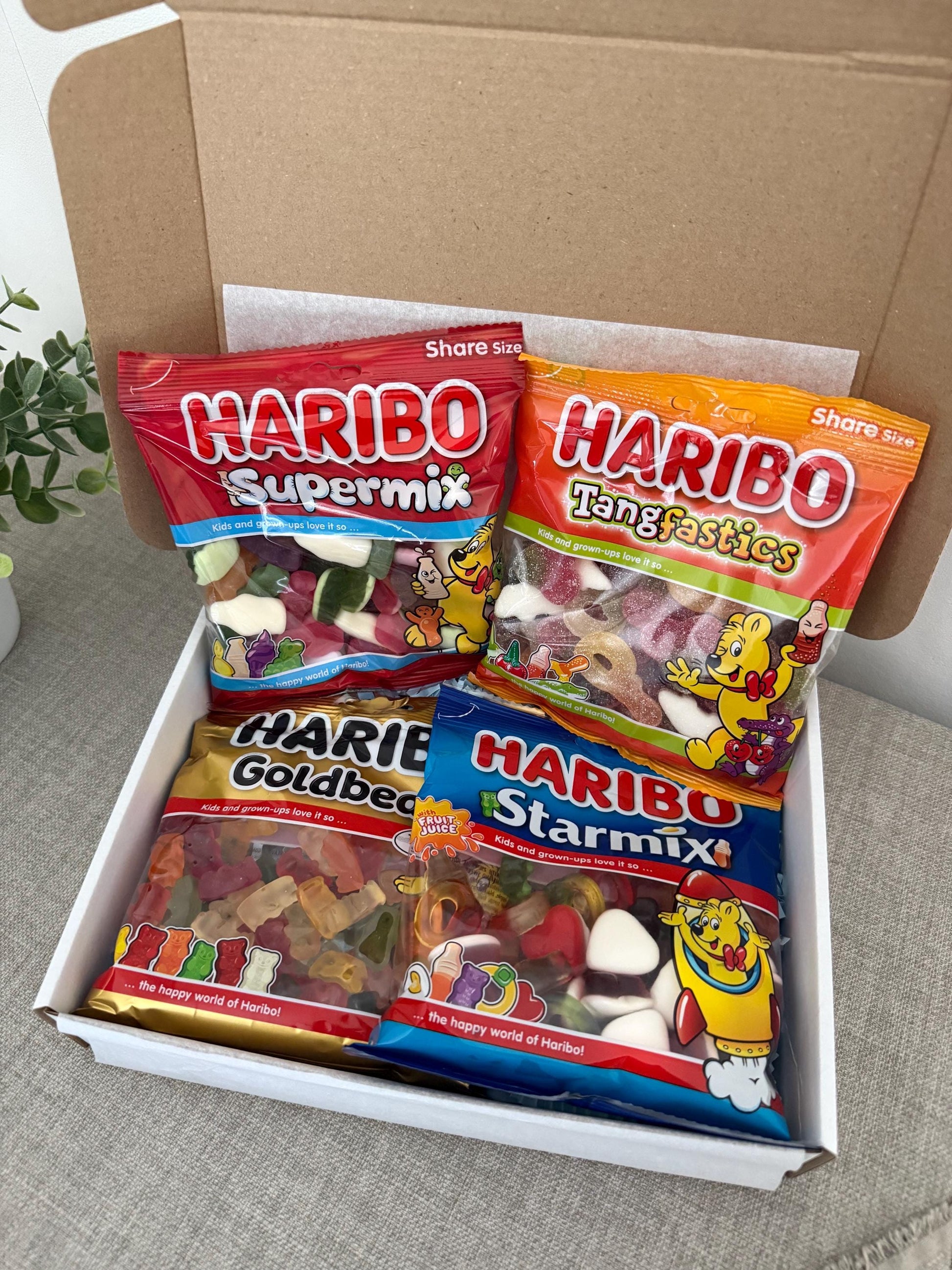 Haribo Selection Gift Box UK | Postal Sweets & Candy Gift with Personalised Card | Birthday Thank You Gift - Giftley