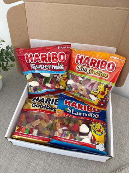 Haribo Selection Gift Box UK | Postal Sweets & Candy Gift with Personalised Card | Birthday Thank You Gift - Giftley