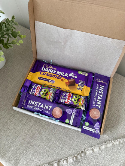 Cadbury Caramel & Freddo Letterbox Gift Box UK | Postal Chocolate | Hot Chocolate Gift with Personalised Card | Birthday Thank You Gift - Giftley
