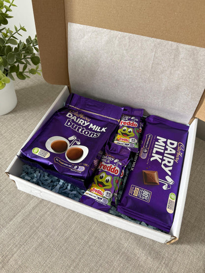 Cadbury Chocolate Gift Box UK | Postal Chocolate & Hot Chocolate Gift with Personalised Card | Birthday Thank You Gift - Giftley
