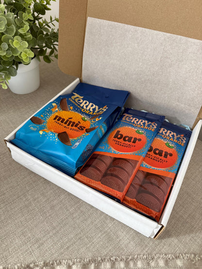 Terry’s Chocolate Orange Gift Box UK | Postal Chocolate Gift with Personalised Card | Birthday Thank You Gift - Giftley