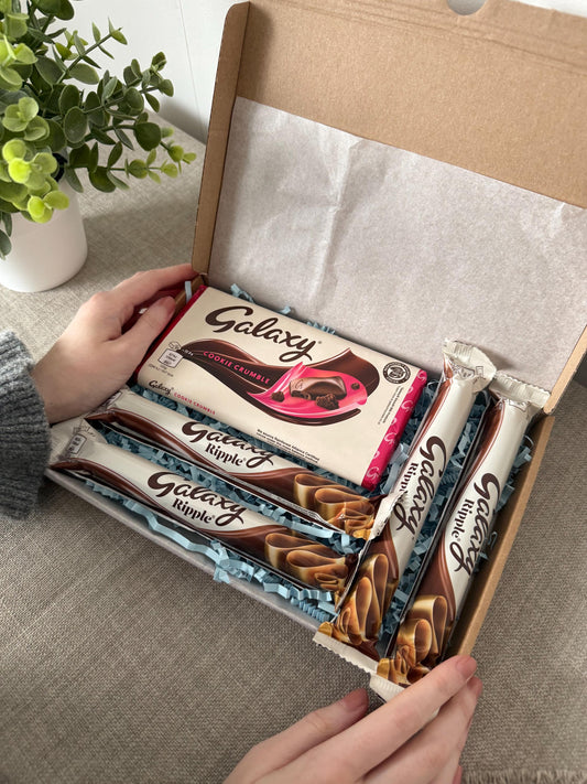 Galaxy Cookie Crumble & Ripple Letterbox Gift Box UK | Postal Chocolate Gift with Personalised Card | Birthday Thank You Gift